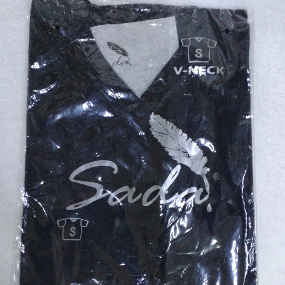 Sada Men’s Black S Regular Fit V-Neck Short Sleeve Cotton Knit T-Shirt