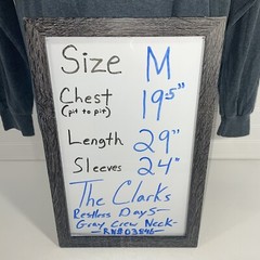 The Clarks Shirt Men Medium Restless Days Long Sleeve Crew Neck Gray Gildan Tag