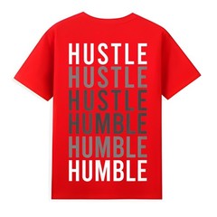 Funny Hustle to Humble transition. Motivational typography T-Shirt
