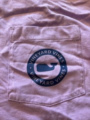 Vineyard Vines Mens Lilac Pink Long Sleeve TShirt With Circle Whale, Large, New!