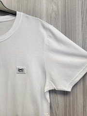 Denham White Applique Logo Short Sleeve Cotton T-Shirt Mens Size Large BNWT.PWB