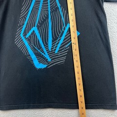 Y2K Volcom Stone Mens L Graphic T-Shirt Black Blue Logo Skate Surf Cotton Tee