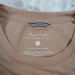 NWT Porter & Ash Performance Tee T Shirt Mens XL Extra Large Brown