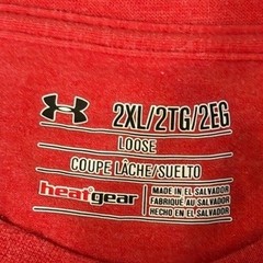 Under Armour HeatGear Hustle Over All Red Graphic T-Shirt Mens 2XL Loose Fit