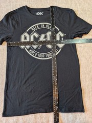 AC/DC Shirt Mens Small Black Back In Black World Tour 1980-1981 Graphic Tee NWOT