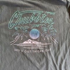 Chubbies Tee Shirt The Weekend Has Arrived Large Pocket T Gray Charcoal Used