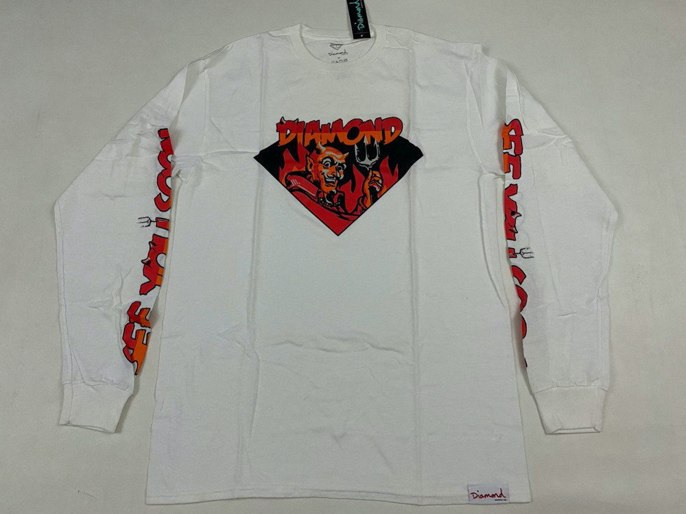 Men’s Diamond Supply Co Logo Men Graphic White T Shirt Size M