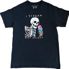 Riot Society I Scream Skeleton Ice Cream Graphic TShirt Black M rock grunge punk