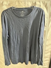 Mack Weldon Men’s Long Sleeve Crewneck T-Shirt Navy Blue Size Large Pima Cotton
