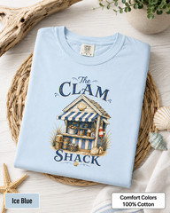 Clam Shack Shirt, Comfort Colors Coastal Tee, New England Beach Town Gift