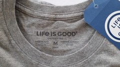 Life Is Good SS Shirt Crusher Tee RAINBOW MAP USA Grey Chest43in Mens M