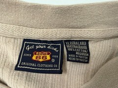 Vintage 90s Ribbed Henley Shirt Men XL Boxy Fit Minimal Casual Midweight Cotton