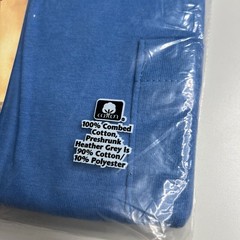90s BVD Big & Tall Men’s Pocket T-Shirt XXL 50-52 Heavyweight Cotton Blue NEW 98