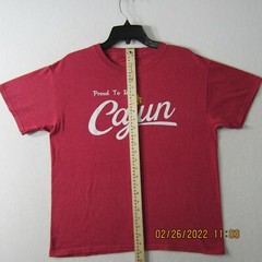Hanes Shirt Mens Medium Red Comfort Blend EcoSmart Proud To Be Cajun Outdoor