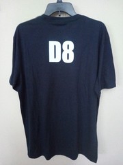 District Perfect Tri Graphic Print Short Sleeve T Shirt Navy Blue Comfy Size L