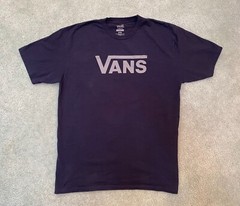 Vans Classic Tee Classic Fit Navy/Frost Gray Size Large