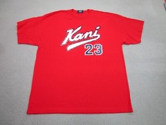 VINTAGE Karl Kani Shirt mens 2XL red Tupac 2 Pac 90s y2k Hip Hop Rap Baggy Big