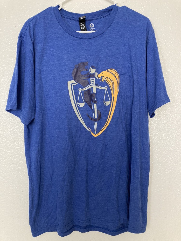 Custom Ink Perfect District T-shirt Size L Color Blue