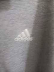Adidas Shirt Mens XL Henley Collar Short Sleeve Gray Black Casual Lagenlook