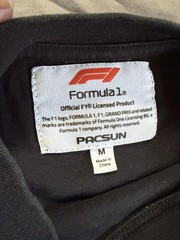 PacSun Formula 1 F1 Graphic T-Shirt Men’s Medium Black Racing Tee