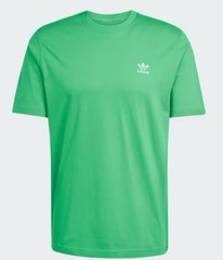 Mens M ADIDAS ORIGINALS logo ESSENTIALS TREFOIL TEE SHIRT GREEN JN0235 med NEW