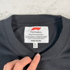 PacSun Mens XL Formula 1 F1 T-Shirt Black Grand Prix Racing Short Sleeve