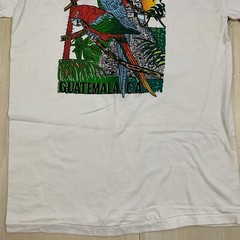 GUATEMALA NWOT Vtg White Parrot Jungle Tikal Pyramid Ruins T-Shirt, Mens MEDIUM