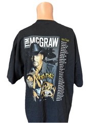 2011 Tim McGraw Tour Black Shirt Size XL Luke Bryan The Band Perry