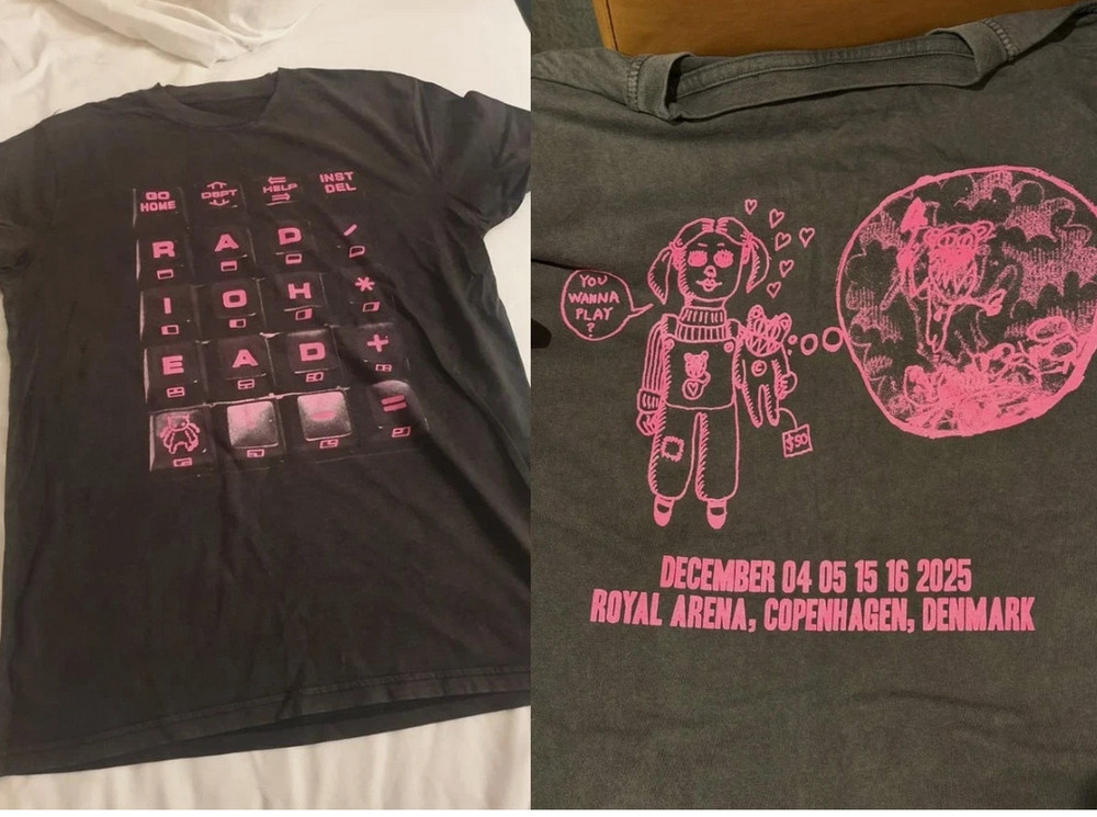 Radiohead 2025 Black Tour Copenhagen December 4 5 15 16 2025 T-Shirt