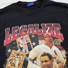 Size LARGE Friday Beers Legalize Steroids T-Shirt Black Graphic Tee Baseball EUC