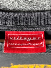 Villager Clothing Trucking Mens Medium T-Shirt Top Graphic Print Logo Black Grey