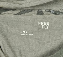Free Fly Bamboo Lighweight Hoodie Mens Large Canopy Print Dark Forest NWT