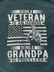 Being Veteran Is An Honor Being Grandma Is Priceless Veteran Unisex T-Shirt 3XL