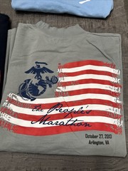 Lot of 8 Marine Corps Marathon Shirts XL 2006–2013 Crew & Mock Turtleneck