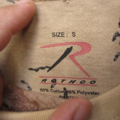 Rotcho Shirt Mens S Desert Storm Chocolate Chip Camo Crew Neck