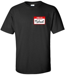 “Hello My Name Is” ANY NAME T-Shirt Size S-4XL your custom text nametag name tag