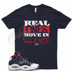 Navy R1 T Shirt for Question Mid Ftwr White Vector Red Blue