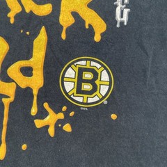 Boston Bruins Shirt Mens M Liquid Blue Black Hockey NHL Vintage Y2k
