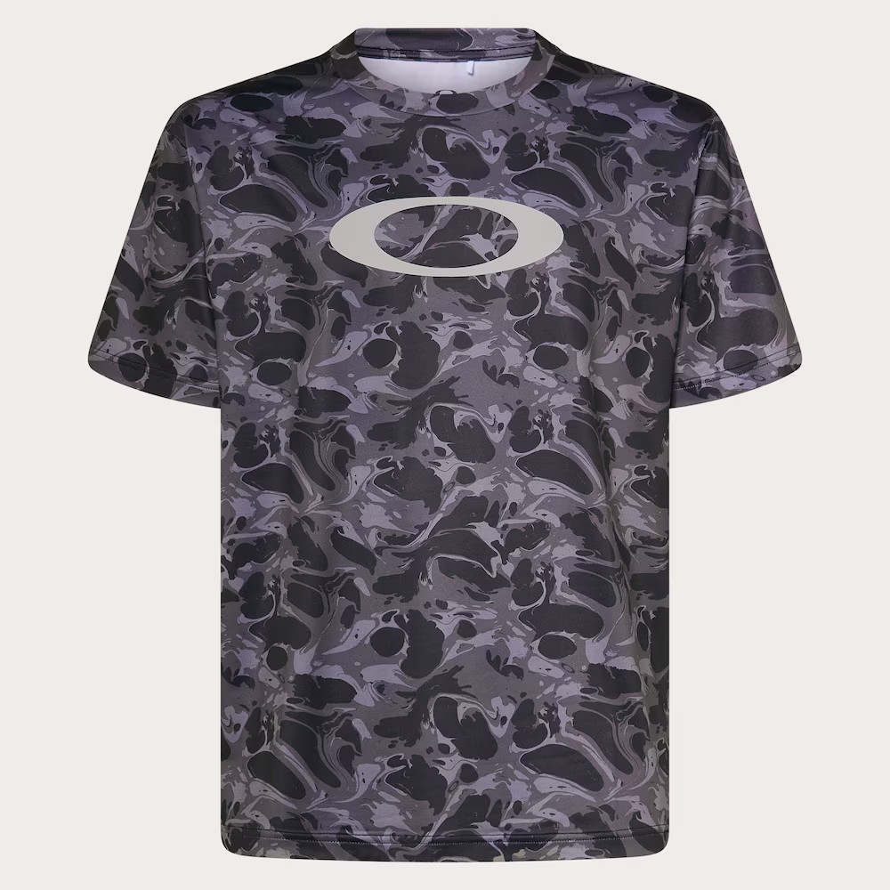 Oakley Enhance Qdevo SS Tee Graphic 4.0 Short Sleeve T-Shirt Black Print 2XLarge