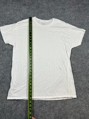 Set Of 5 Fruit Of The Loom T Shirt Men Large White Cotton Straight Hem Crew Neck