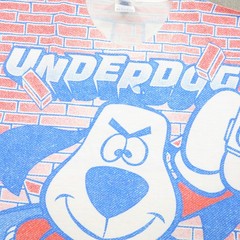 VINTAGE Cartoon Shirt 2XL Mens The Underdog Show AOP Y2K All Over Print THIN tee