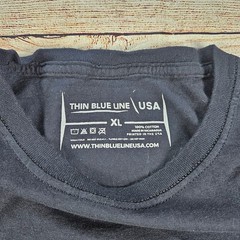 THIN BLUE LINE USA T-Shirt Men’s Black XL 100% Cotton Police Week 2022