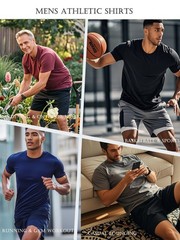 7/8 Pack Mens Short Sleeve Shirts Quick Dry Moisture Wicking Athletic Running…