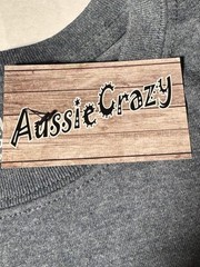 NWT Australian Sheperd Printed T Shirt Gildan Dry Blend Heather Gray Men Size XL