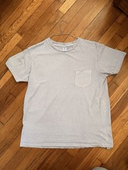 Velva Sheen Men’s L Cotton Pocket T Shirt Made In USA Light Purple