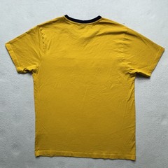 U.S. Polo Assn Yellow Ringer T-Shirt Mens Medium USPA Logo Stripe Tee