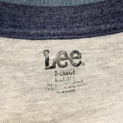 Lee Thermal Shirt Mens XL Charcoal Gray Thermal Waffle Knit Regular Fit Winter