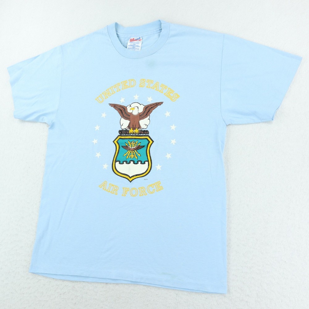 Vintage U.S. Air Force T-Shirt Men’s Large Blue Single Stitch Military America