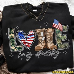 Love My Daddy Gidan Tee Military Dad Patriotic Gift