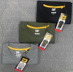 CAT Men’s Pocket Tee Lot of 3 Black, Green & Gray Pick Your Size NWT